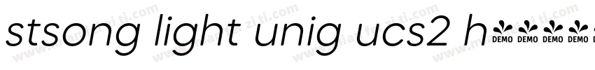 stsong light unig ucs2 h字体转换